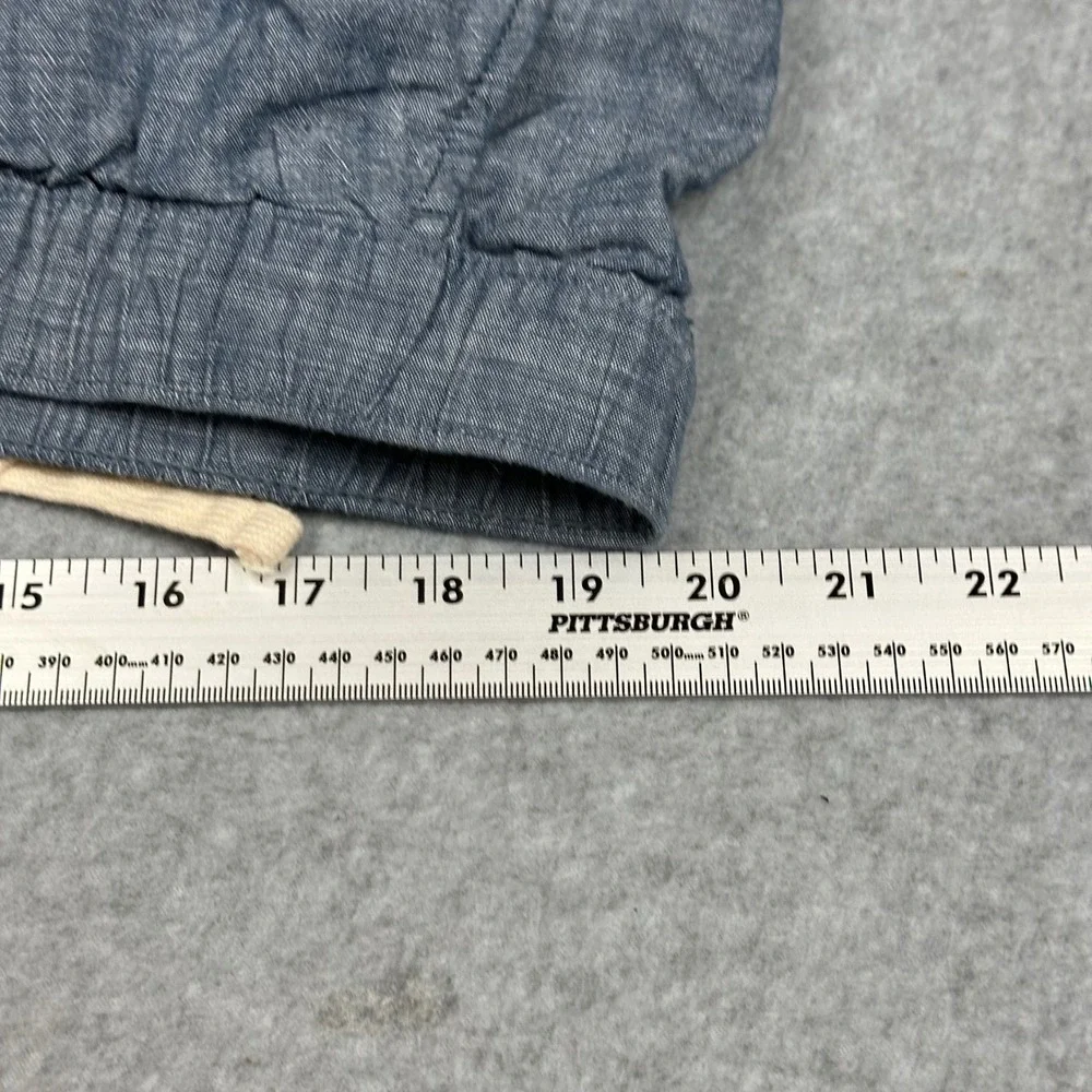 Free Assembly Mens Blue Chambray Drawstring Shorts‎ XL Elastic Waist Pocketed